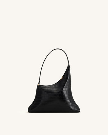 Lyra Sac à bandoulière - Noir Croco