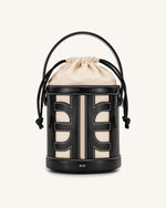 Sac à seau en cuir FEI à découpes - Noir