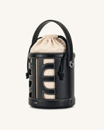 Sac à seau en cuir FEI à découpes - Noir