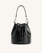 Sac seau froissé Yulia - Noir