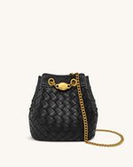 Sac Seau Tressé à la Main Yara – Noir