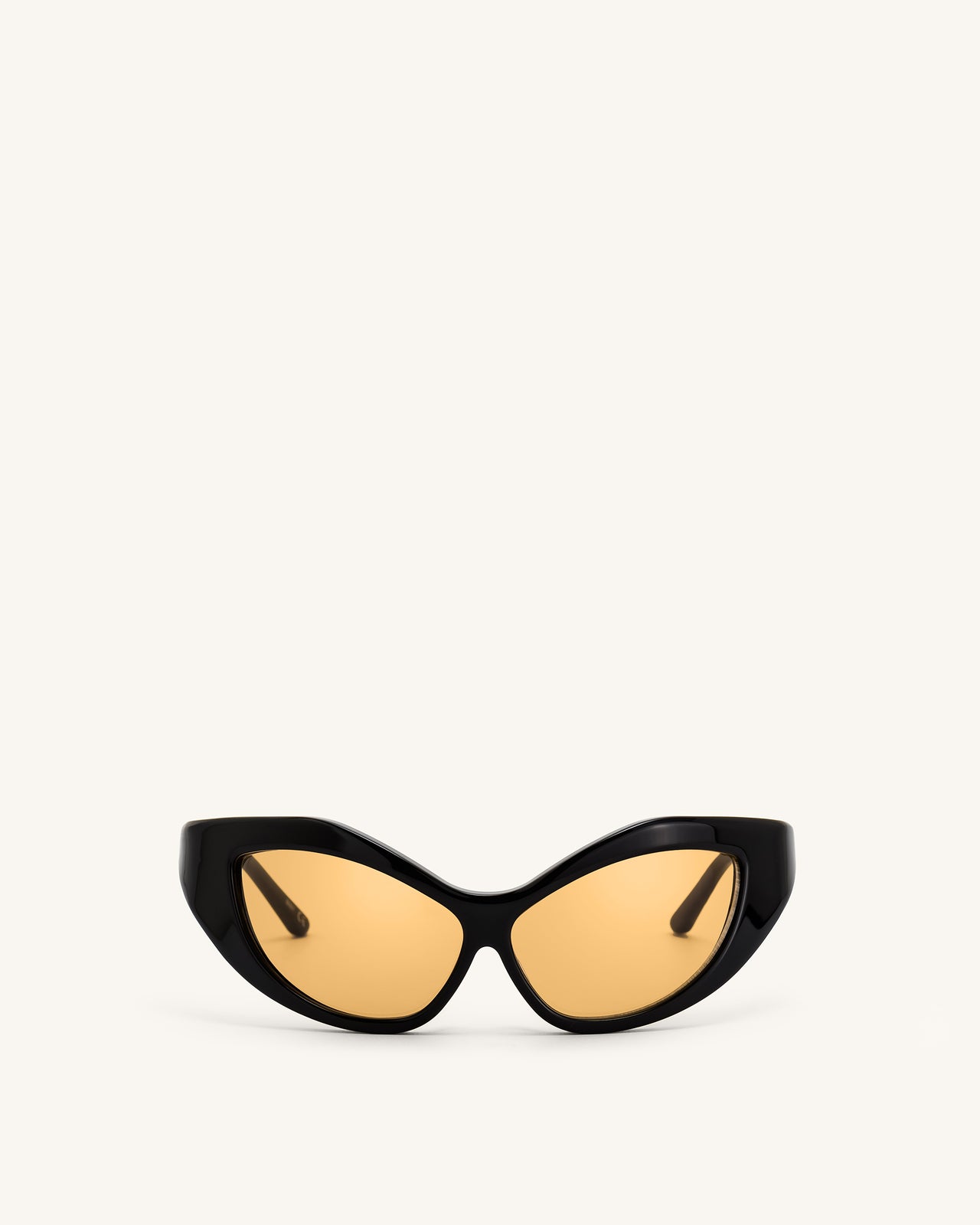 Lunettes de soleil à monture en forme de chat Clarissa - Noir
