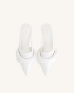 Escarpins à talons kitten doux et rembourrés Carla - Blanc
