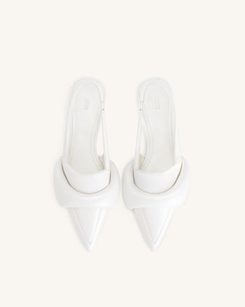 Escarpins à talons kitten doux et rembourrés Carla - Blanc