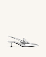 Carla Chaussures à Talon Chaton Métallique - Argent
