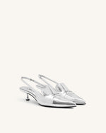 Carla Chaussures à Talon Chaton Métallique - Argent