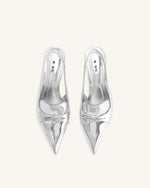 Carla Chaussures à Talon Chaton Métallique - Argent
