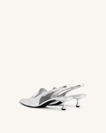 Carla Chaussures à Talon Chaton Métallique - Argent