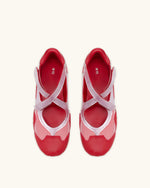 Caitlin Baskets en maille à découpes - Rose