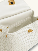 Sac tressé classique à poignée Lucia – Blanc