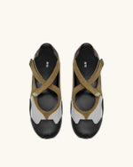 Caitlin Baskets en maille à découpes - Marron