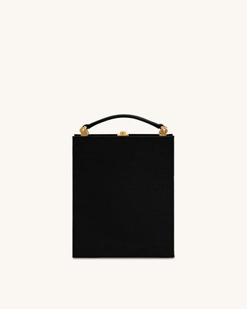 Taya Pochette en Forme de Livre Motif Chiot – Noir