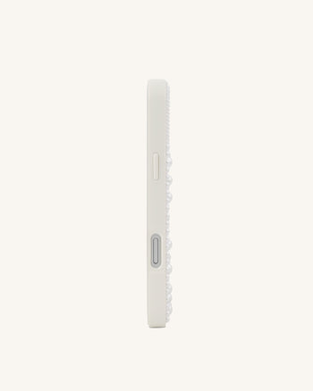 Coque de téléphone perle hippocampe - Blanc