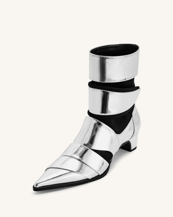Bottines à Brides Emily - Argent