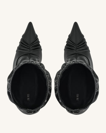 Bottines en cuir avec détails à panneaux Joanne - Noir