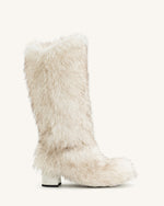 Bottes en fausse fourrure Isabella - Blanc