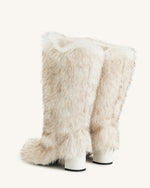 Bottes en fausse fourrure Isabella - Blanc