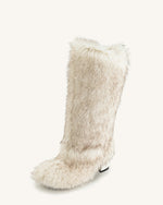 Bottes en fausse fourrure Isabella - Blanc