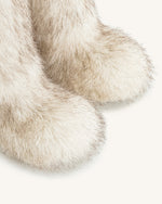 Bottes en fausse fourrure Isabella - Blanc