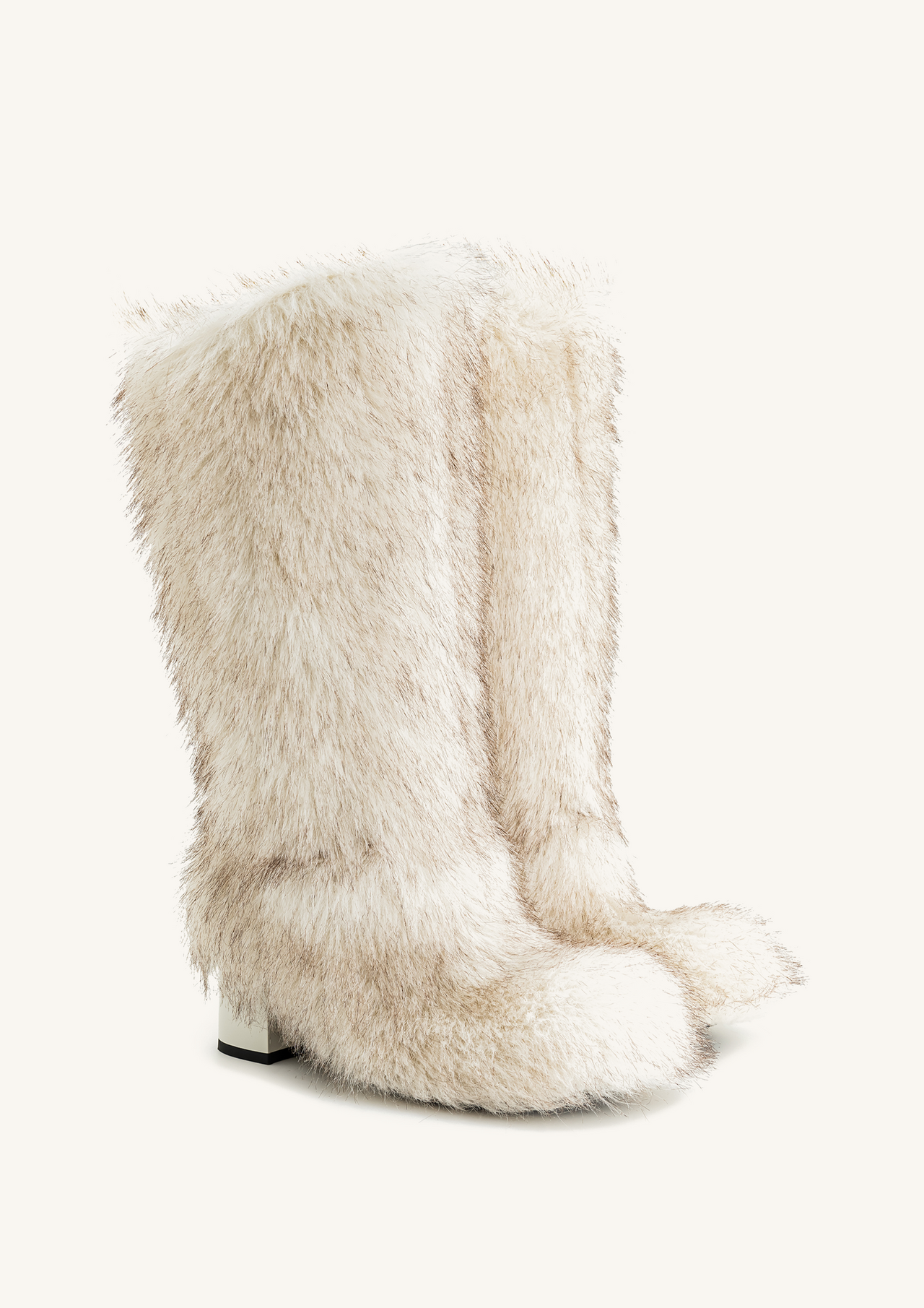 Bottes en fausse fourrure Isabella - Blanc