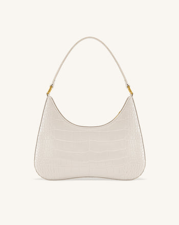 Sac Bandoulière Ruby - Beige Effet Croco
