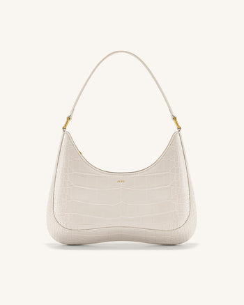 Sac Bandoulière Ruby - Beige Effet Croco