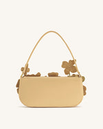 Leona Sac d'Épaule Orné de Perles - Amande