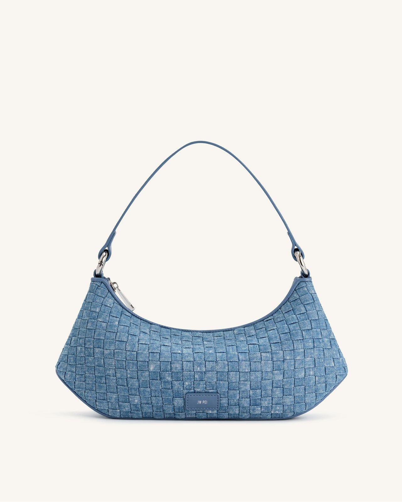 Sac à épaule Lily - Tissage en denim bleu