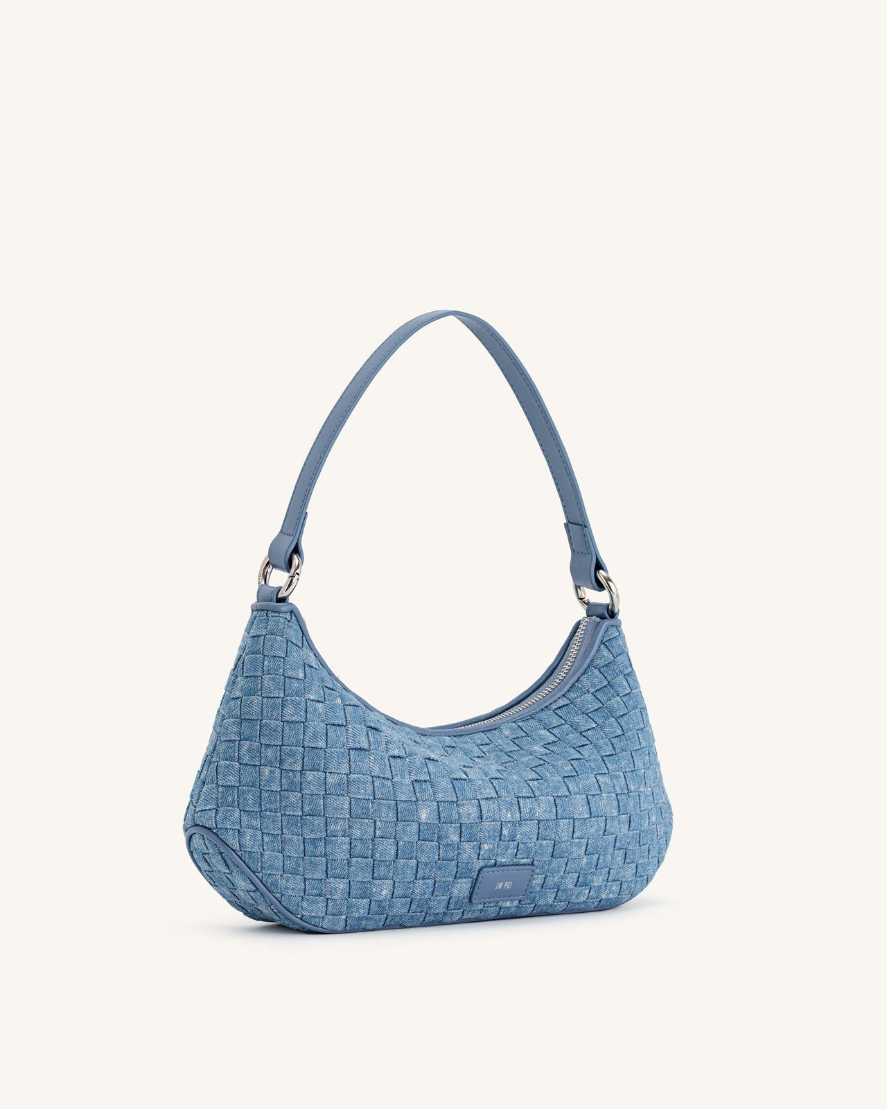 Sac à épaule Lily - Tissage en denim bleu