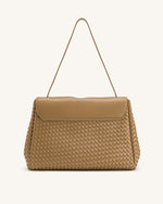 Sac bandoulière tressé Hilary – Camel