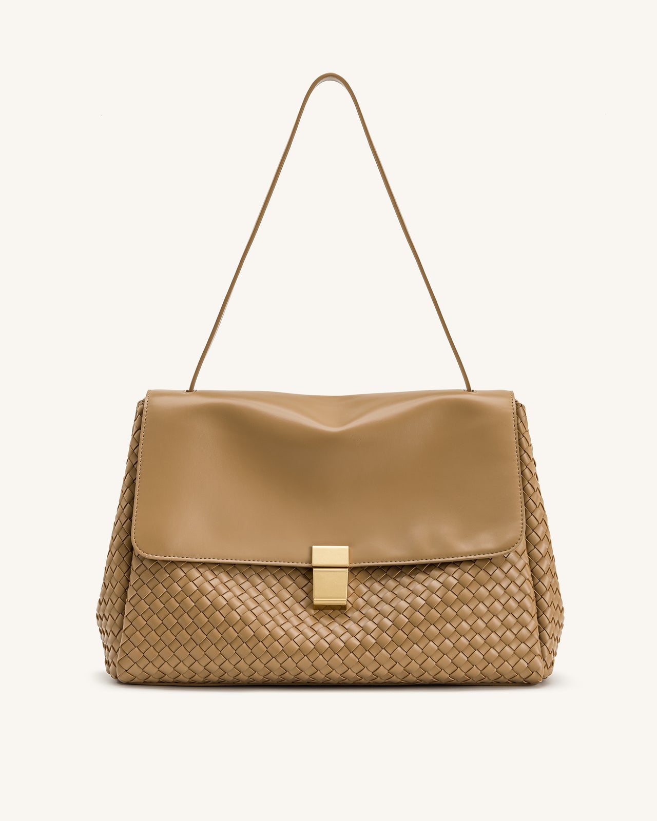 Sac bandoulière tressé Hilary – Camel