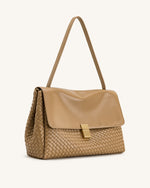 Sac bandoulière tressé Hilary – Camel