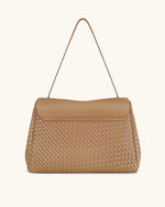 Sac bandoulière tressé Hilary – Camel