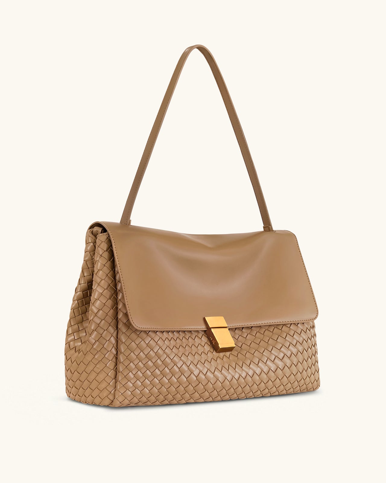 Sac bandoulière tressé Hilary – Camel