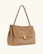 Sac bandoulière tressé Hilary – Camel
