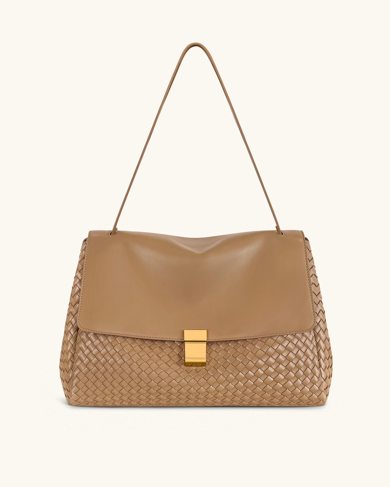 Sac bandoulière tressé Hilary – Camel