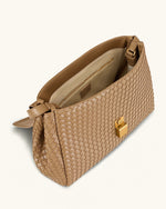 Sac bandoulière tressé Hilary – Camel