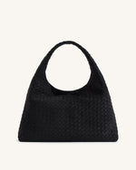 Sac à bandoulière tressé en suédine Iaura - Schwarz
