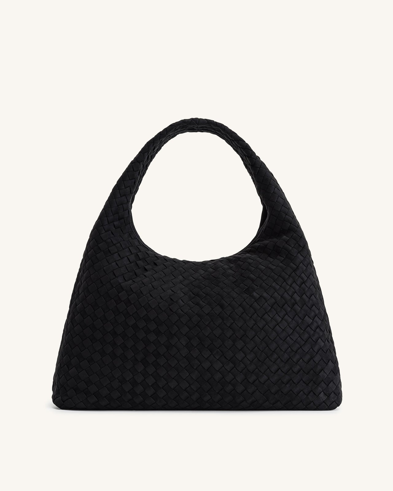 Sac à bandoulière tressé en suédine Iaura - Schwarz