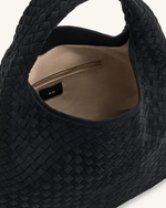 Sac à bandoulière tressé en suédine Iaura - Schwarz