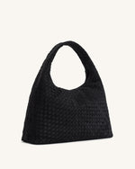 Sac à bandoulière tressé en suédine Iaura - Schwarz