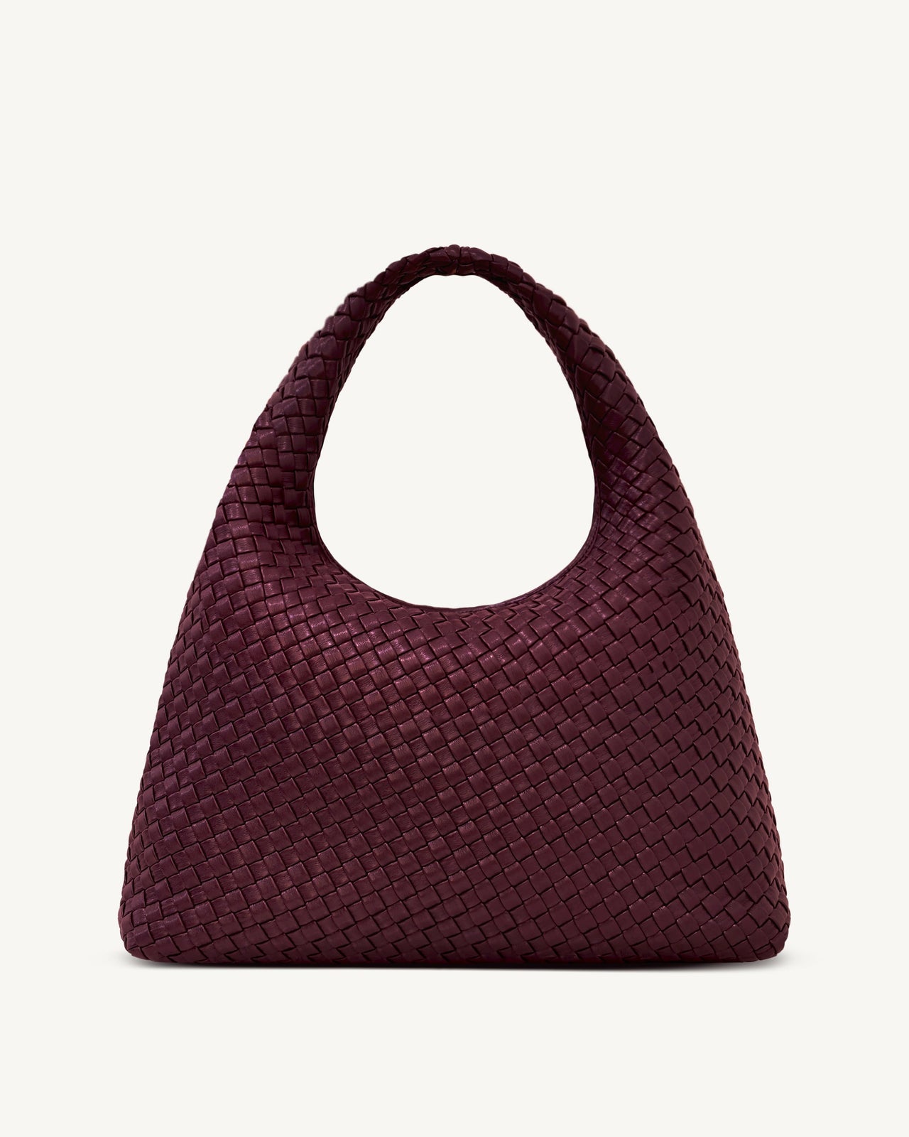 Sac à main épaule tressé Iaura – Bourgogne profond