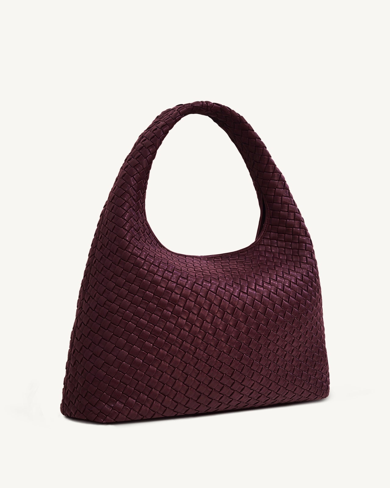Sac à main épaule tressé Iaura – Bourgogne profond