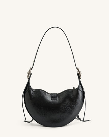 Le sac à bandoulière écrasé Tessa - Noir