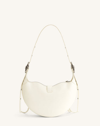 Le sac à bandoulière écrasé Tessa - Blanc