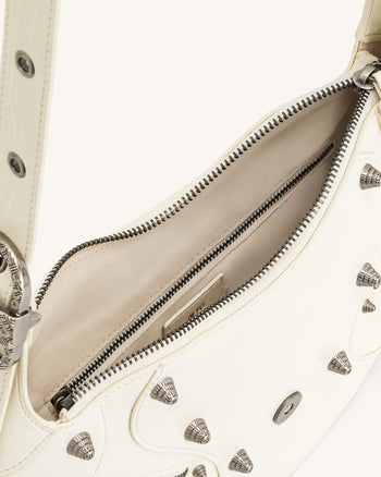 Le sac à bandoulière écrasé Tessa - Blanc
