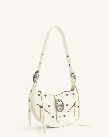 Le sac à bandoulière écrasé Tessa - Blanc