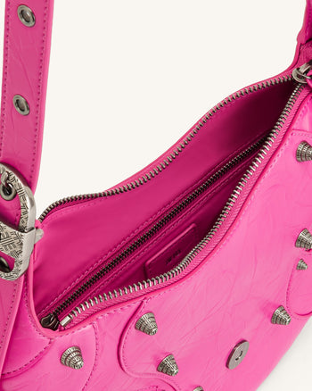 Le sac à bandoulière écrasé Tessa - Rose vif