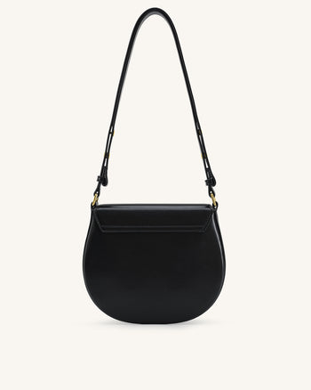 Diana Sac besace à rabat anneau - Noir