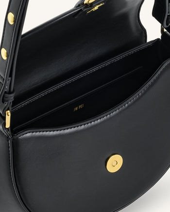 Diana Sac besace à rabat anneau - Noir